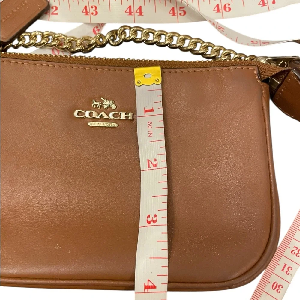 Coach Nolita Small Handbag Tan Gold Chain Y2K Designer Classic Preppy Small - Picture 13 of 14